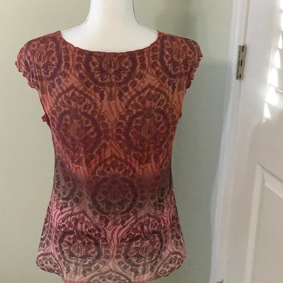 ❤️AXCESS, cap sleeve, scoop neck top, size Medium, fits more like a large. - Picture 4 of 7